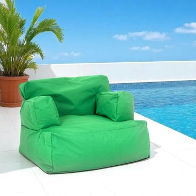 Pouf XXL extérieur avec accoudoirs vert ARTA
