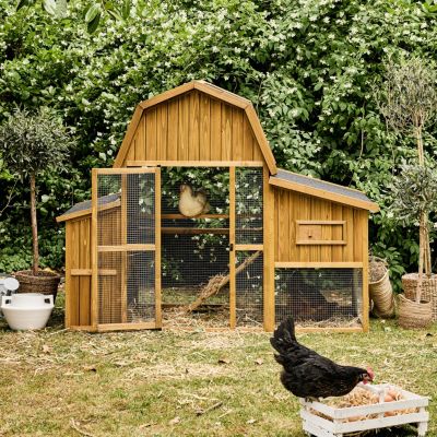 Poulailler 6 poules bois de sapin - 195.5 x 90 x 152.5 cm - Gasconne