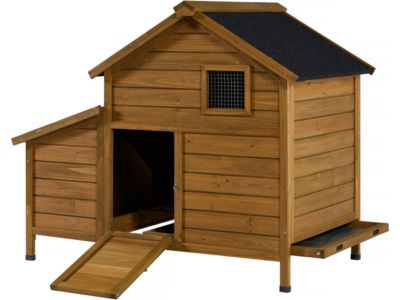 Poulailler avec pondoir en bois "Cocotte"  Marron