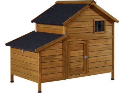Poulailler avec pondoir en bois "Cocotte"  Marron