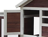 Poulailler bicolore en bois avec toit bitumé 0,76m² Habrita