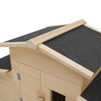 Poulailler clapier en bois confort avec pondoir enclos et tiroir à déjections 4 poules
