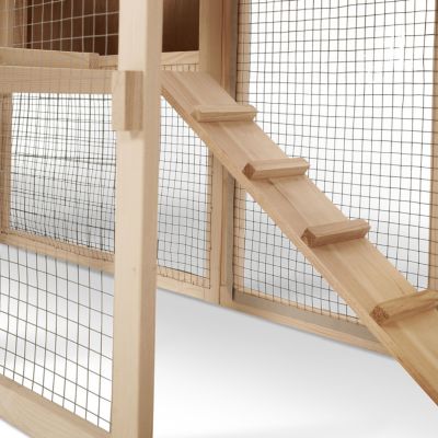 Poulailler clapier en bois XXL avec enclos et tiroir à déjections 2 poules
