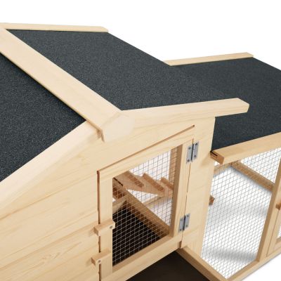 Poulailler clapier en bois XXL avec enclos et tiroir à déjections 2 poules