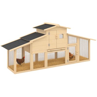 Poulailler clapier en bois XXL avec pondoir enclos et tiroir à déjections 3 poules