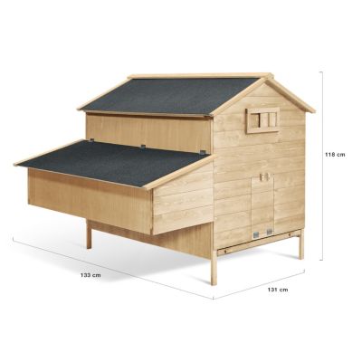 Poulailler clapier en bois XXL avec pondoir et tiroir à déjections 6 poules