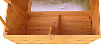 Poulailler en bois bi corps 2,13 m² double toit bitumé Habrita