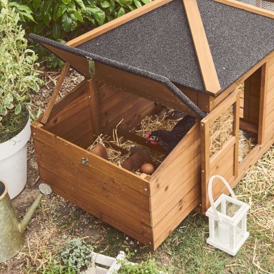 Poulailler en bois JAVA. 2 poules. cage à poule avec enclos