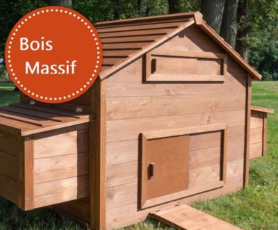 Poulailler en bois  pour jardin extérieure cage canard équipé 2 nichoirs 185 x 84 x 112 cm Modèle 154 Ferme de terrain