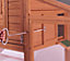 Poulailler en bois teinté clair avec toit bitumé 1 pente1,5 m² – Habrita