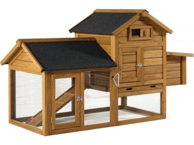 Poulailler "Poulette" avec pondoir en bois  Marron