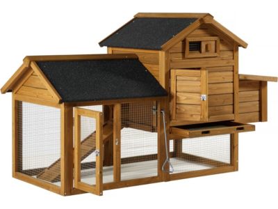 Poulailler "Poulette" avec pondoir en bois  Marron