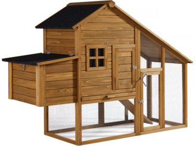 Poulailler "Princesse" avec pondoir en bois  4 poules  Marron