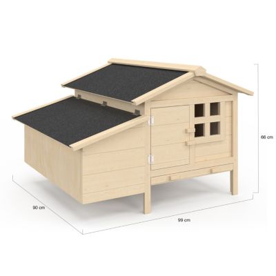 Poulailler sur pilotis XXL avec pondoir en bois