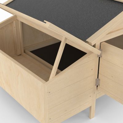Poulailler sur pilotis XXL avec pondoir en bois