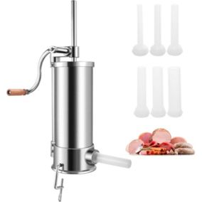 Poussoir a Saucisse Machine a Saucisse Manuelle en Acier Inoxydable et Aluminium avec Tubes de Renplissage Differents Diametres