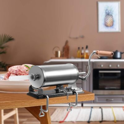 Poussoir a Saucisse Machine a Saucisse Manuelle en Acier Inoxydable et Aluminium avec Tubes de Renplissage Differents Diametres
