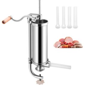 Poussoir a Saucisse Machine a Saucisse Manuelle en Acier Inoxydable et Aluminium avec Tubes de Renplissage Differents Diametres