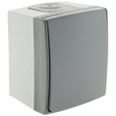 Poussoir étanche Diall Mastic gris et blanc