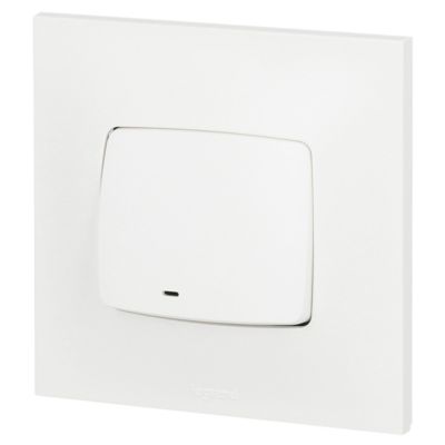 Image principale de Poussoir lumineux Legrand Neptune plastique blanc