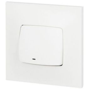 Poussoir lumineux Legrand Neptune plastique blanc