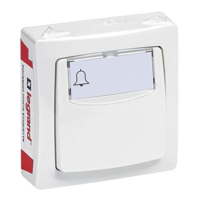 Poussoir porte étiquette ASL Legrand blanc