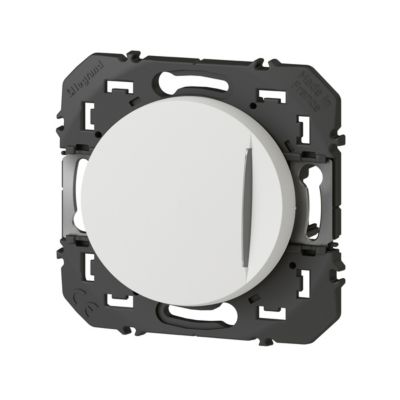 Poussoir simple avec voyant lumineux Legrand Dooxie blanc