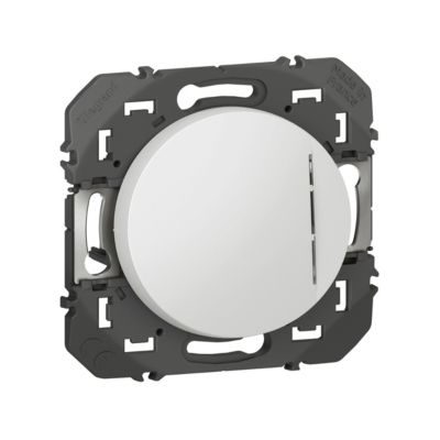 Poussoir simple avec voyant lumineux Legrand Dooxie blanc