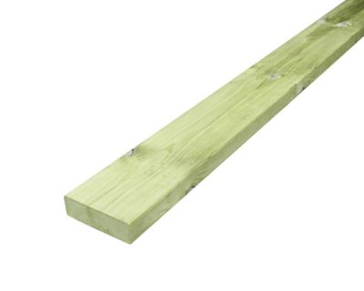 Poutre en sapin ou épicéa vert traité autoclave classe 3, 145 x 45 mm, L.4 m