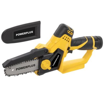 Powerplus Tronçonneuse à Batterie POWXG1040 - Élagueuse sans Fil sur Batterie de 12 V - Batterie et Chargeur Inclus
