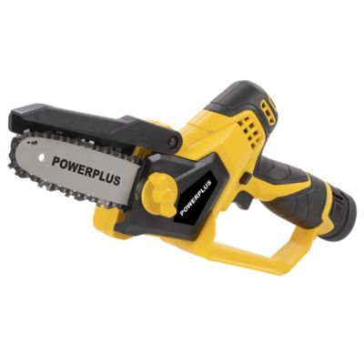 Powerplus Tronçonneuse à Batterie POWXG1040 - Élagueuse sans Fil sur Batterie de 12 V - Batterie et Chargeur Inclus