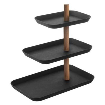 Présentoir à bijoux 3 étages avec plateaux rotatifs H25,5 cm