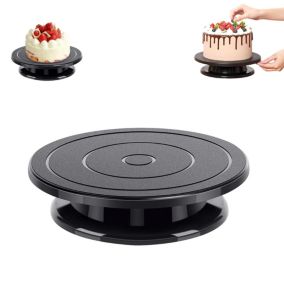 Présentoir à gâteaux rotatif - Plateau tournant pour gâteaux - Présentoir à gâteaux avec pied - Support à gâteaux