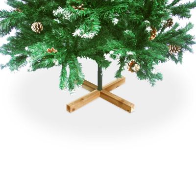 Prancer - Sapin de Noël avec neige et cônes diamètre 110 x 210H cm, 1200 branches et 70 cônes