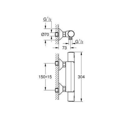 PRECISION START mitigeur de douche thermostatique 1/2" (G-345942430)