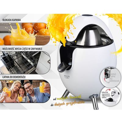 Presse-agrumes Adler AD 4013W - Blanc - 800W