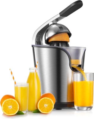Presse Agrumes électrique levier professionnel Inox 160W gris