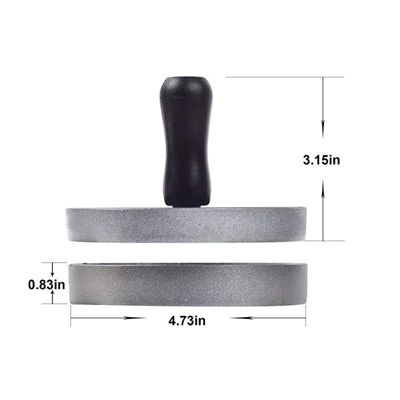 Presse à burger avec poignée en bois Herzberg HG8104