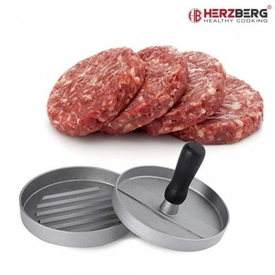 Presse à burger avec poignée en bois Herzberg HG8104