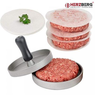 Presse à burger avec poignée en bois Herzberg HG8104