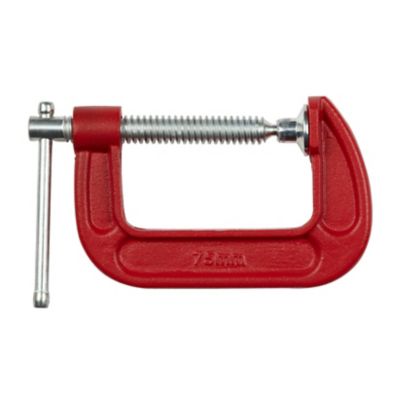 Presse en G en acier couleur rouge ouverture 75 mm