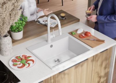 Villeroy & Boch Subway 3.0 - Meuble-lavabo 50x40 cm, avec trop-plein, trou pour robinet, blanc alpin 4370FF01