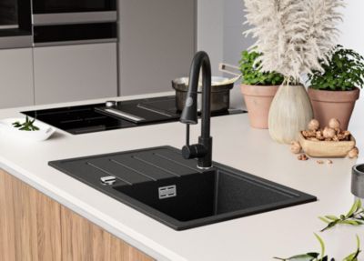 Évier Cuisine Encastré Granit Beige - 1115055 30 - Bricolage