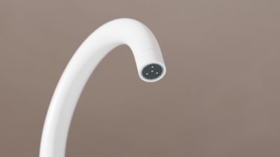 PRIMAGRAN Robinet de cuisine 5010, Robinet d'évier rotation 360 degrés, Robinet haute pression, Blanc