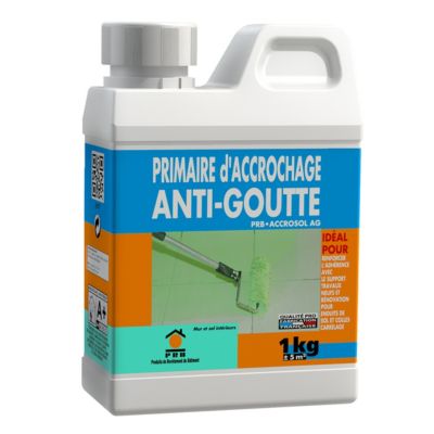 Primaire dAccrochage Anti-Gouttes 1kg - Sous-Couche Préparatrice pour Supports Lisses - Adhérence Renforcée - Intérieur Extérieur