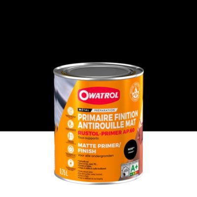 Primaire et finition mat antirouille Owatrol RUSTOL PRIMER AP 60 Noir ...