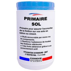 Primaire Sol -  1 L   - Codeve Bois - RAL 7040 - Gris fenêtre