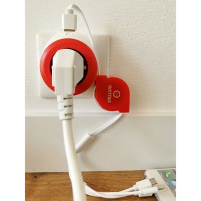 Prise 16A avec USB Bewatt rouge Watt & Co