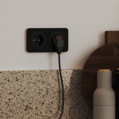 Prise RJ45 éthernet Jacobsen Espen noir à composer