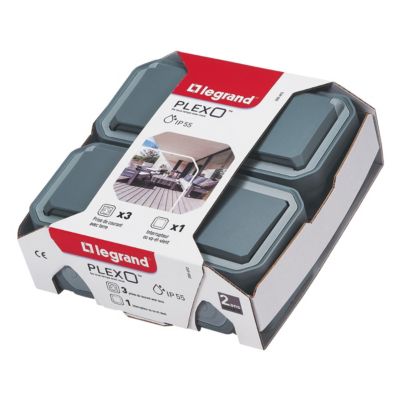 LOT DE 2 prise de courant 2 poles + terre PLEXO 55 LEGRAND 91644 EUR 24,00 - FR